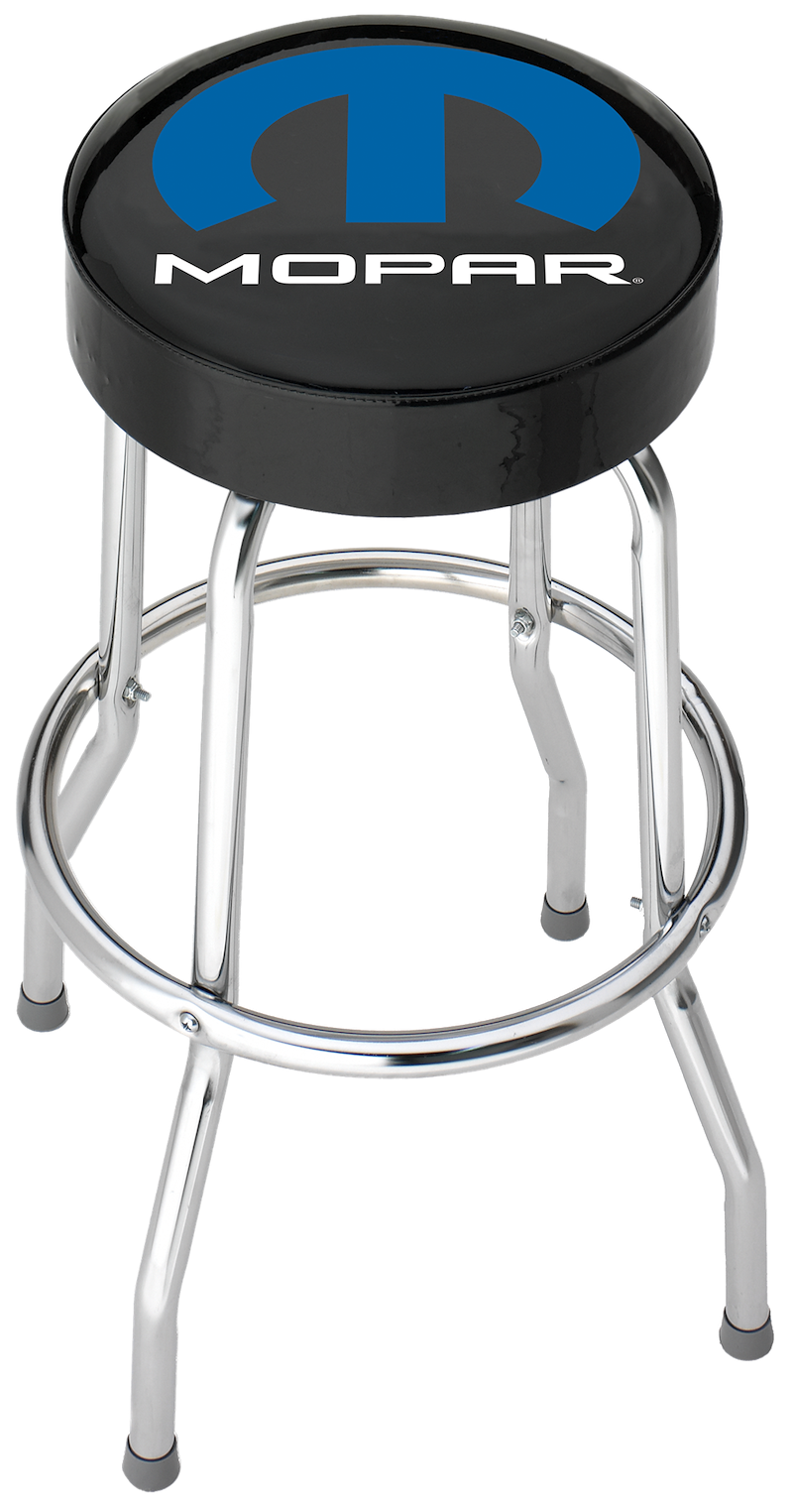 PLASTICOLOR MOPAR WITH LOGO 004784R01 GARAGE STOOL 004784R01 Round Vinyl Seat Non-Swivel