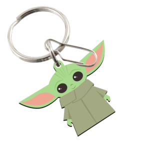 Plasticolor 004516R01 Key Chain Star Wars Baby Yoda Green Vinyl Split Ring Clip