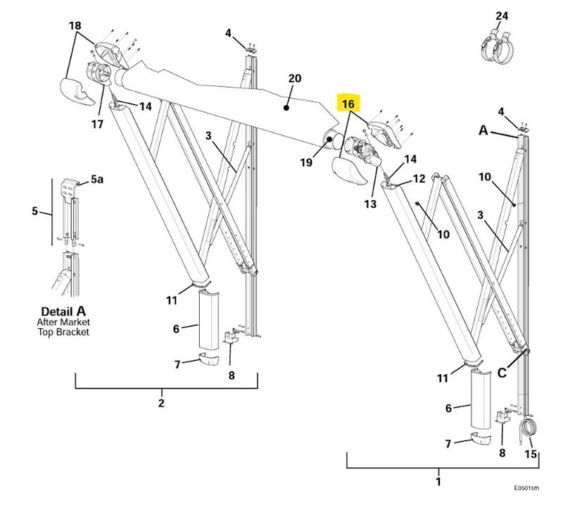 Carefree RV R001324BLK Awning Motor Cover; For Use With Eclipse Awnings; Black