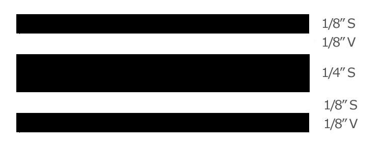 Trimbrite T0501 Pinstripe Tape; 3/4 Inch Multistripe; Black; 36 Foot Length