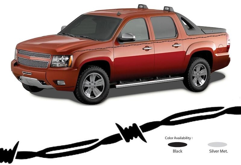 Trimbrite Pinstripe Tape R65171 Rebel Gear 7/8 Inch Barbwire Silver 36 FT Length