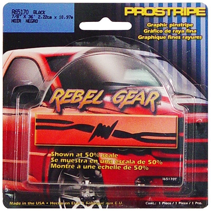 Trimbrite Pinstripe Tape R65171 Rebel Gear 7/8 Inch Barbwire Silver 36 FT Length - Image 2