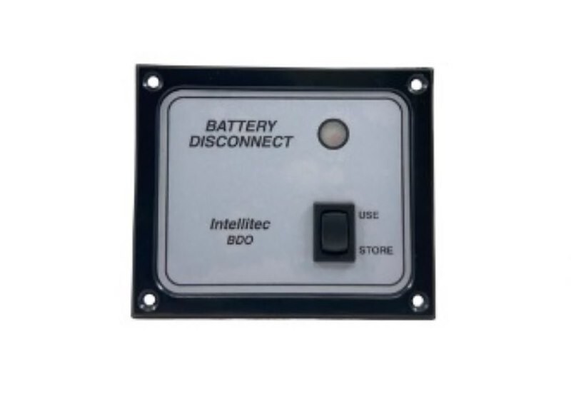 Intellitec 00-01114-000 Battery Disconnect Switch Panel; Black / Silver For RV