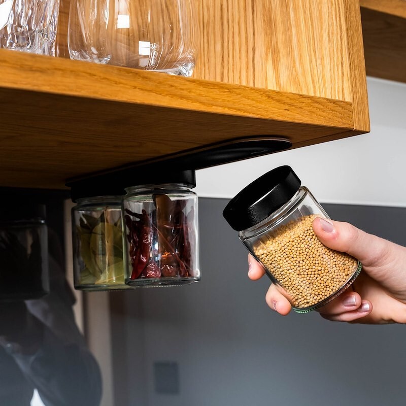 Silwy Magnetic FM-192-BCS-SM Food Storage Container RV Boat 6.5 OZ Clear Glass - Image 2