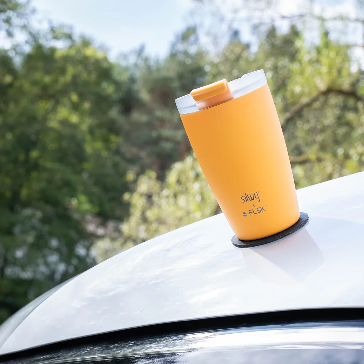 Silwy Magnetic SYFL-TC-SU Magnetic Base RV BOAT CAR SUV Stainless 12 OZ ORANGE - Image 3