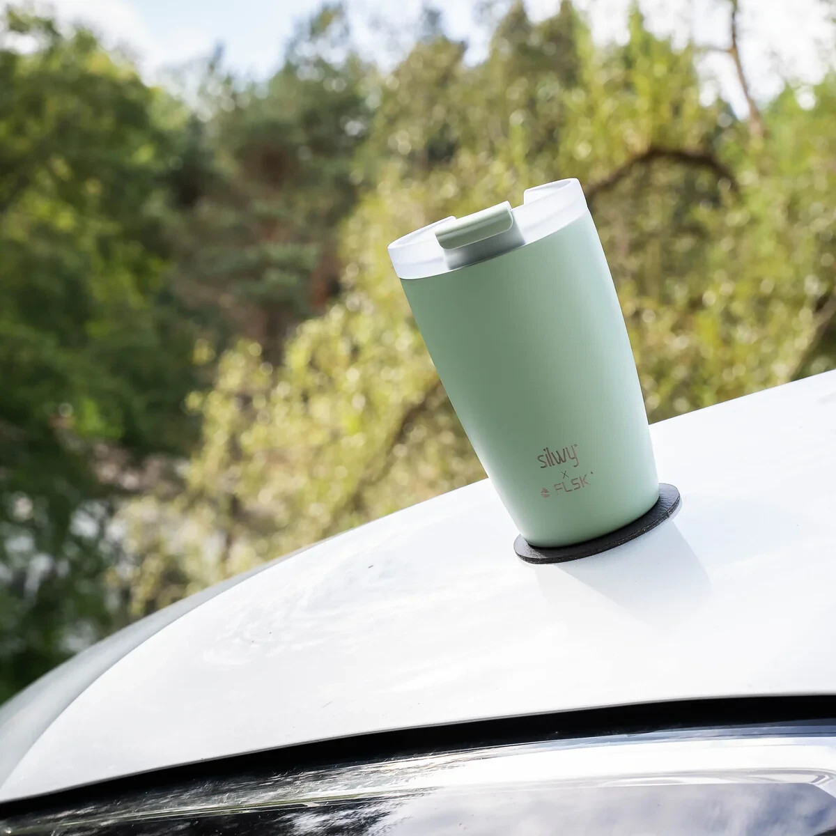 Silwy Magnetic SYFL-TC-SA Magnetic Base RV BOAT CAR SUV Stainless 12 OZ Sage - Image 3