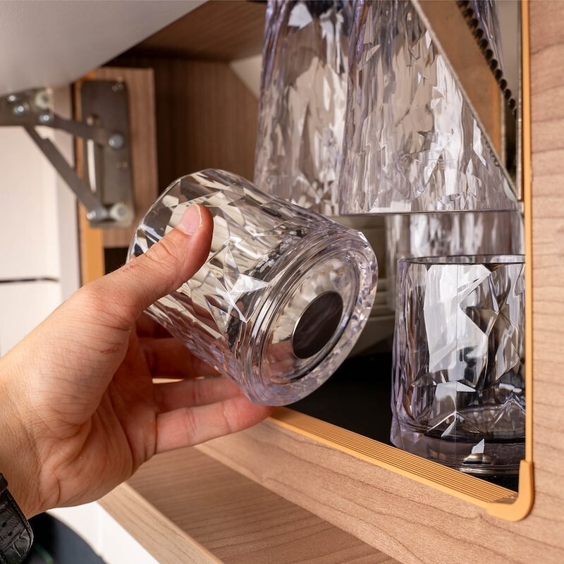 SILWY MAGNET KO-WH-C-2 Magnetic Plastic Glasses Tumbler RV BOAT Set Of 2 Plastic - Image 6