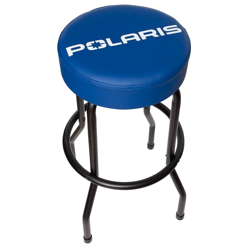 PLASTICOLOR POLARIS STOOL 004812R01 Round Blue Vinyl Seat Non-Swivel Blue/Black - Image 2