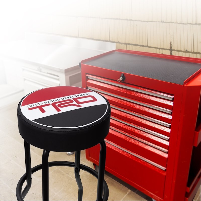 PLASTICOLOR TOYOTA RACING DEV TRD STOOL 004813R01 Round Vinyl Seat Non-Swivel - Image 4