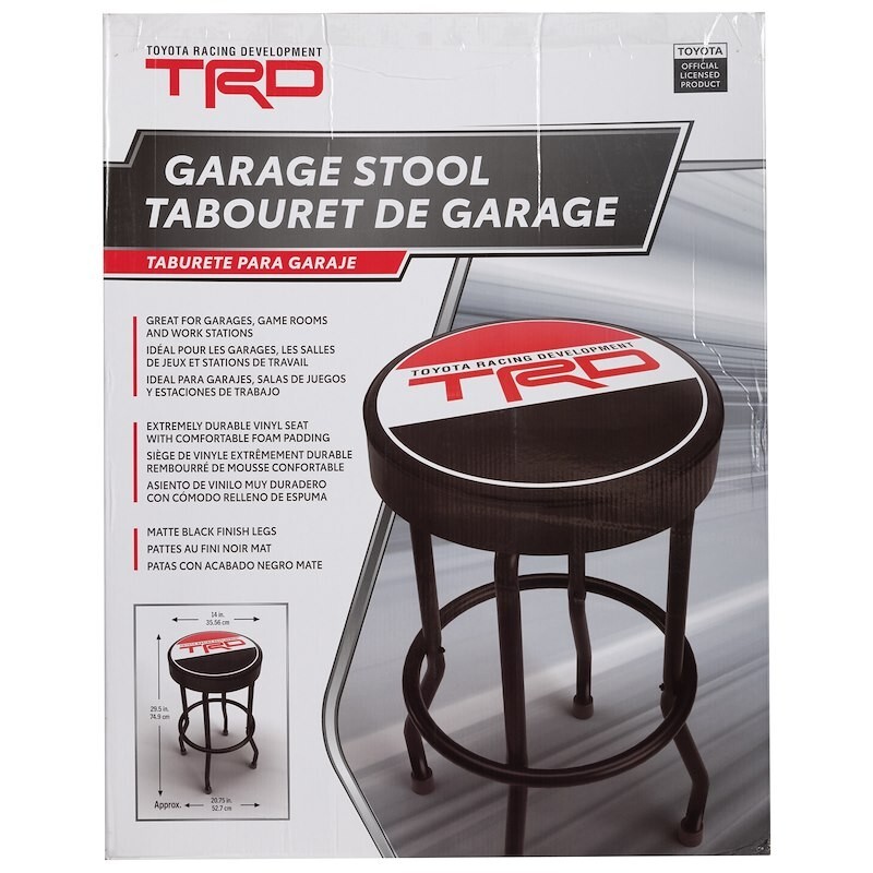 PLASTICOLOR TOYOTA RACING DEV TRD STOOL 004813R01 Round Vinyl Seat Non-Swivel - Image 6