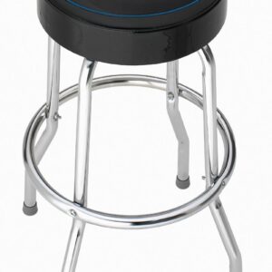 PLASTICOLOR BLUE FORD LOGO GARAGE STOOL 004751R01 Round Vinyl Seat Non-Swivel
