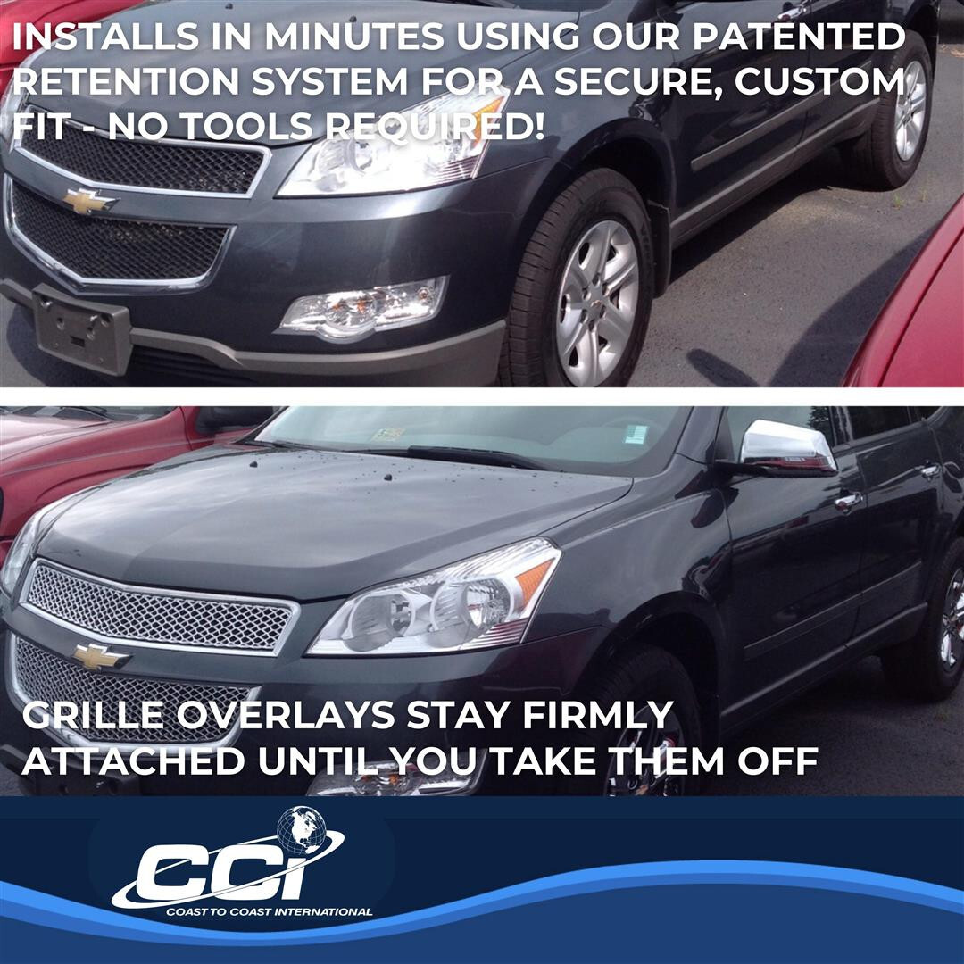 Coast To Coast IWCGI75 Grille Insert; Overlay; For 2009-2012 Chevrolet Traverse - Image 4