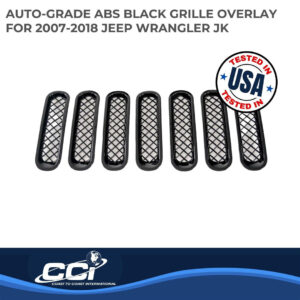 Coast To Coast ABS6414B Black Mesh Grille Insert For 2007-2018 Jeep Wrangler JK