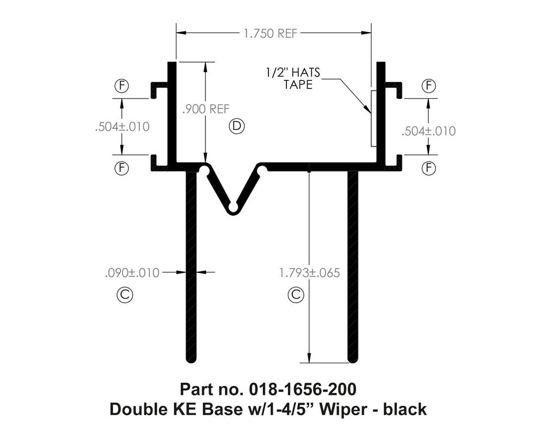 NEW AP Products 018-1656-200 Slide Out Seal; Double KE Base Seal With Hats Tape - Image 2
