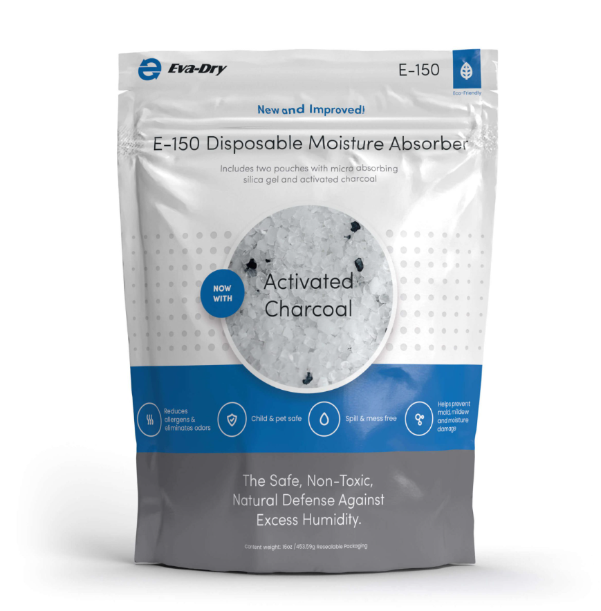 Eva-Dry E150 Dehumidifier Silica Gel/ Activated Charcoal Technology 2 Pouches - Image 2