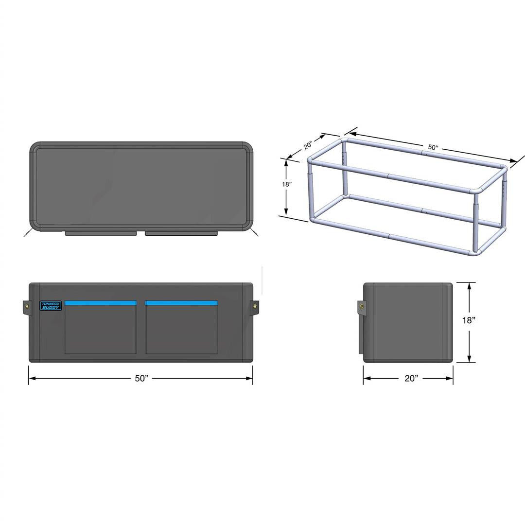 Tonneau Buddy TBMSHD Cargo Organizer; Truck Bed Of Mid-Size Truck - Image 5