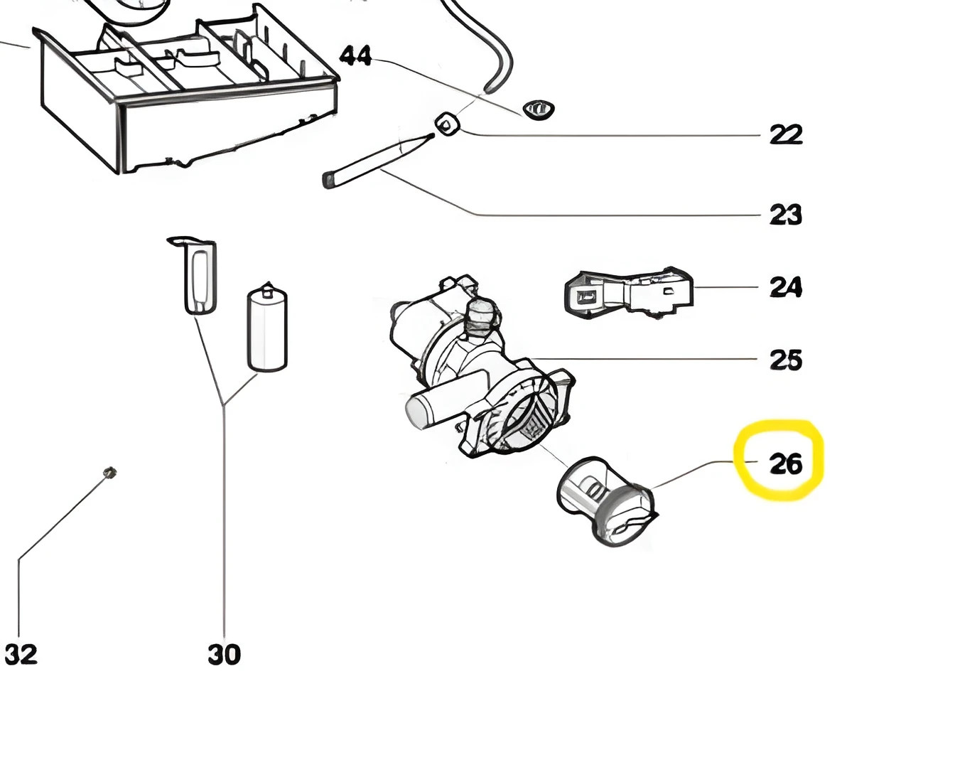 Splendide 045027 Drain Filter Assembly For WD2000S WD2100 WDC6200CEE WDC6200CEE - Image 2