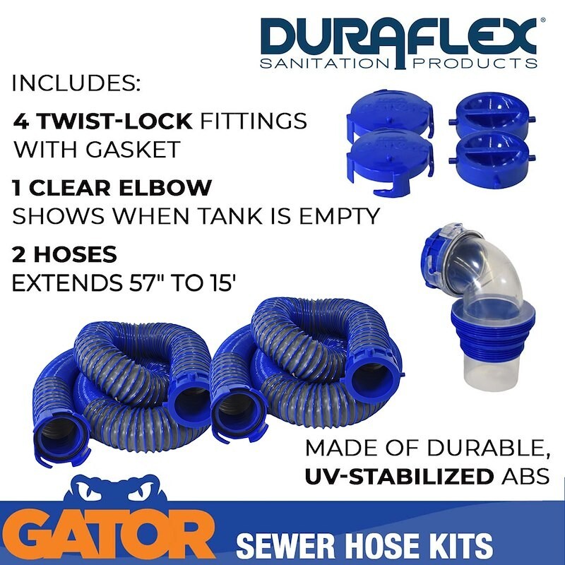 Duraflex 22008 Sewer Hose; Gator; 30 Foot Extended Length 114" Compressed Length - Image 3