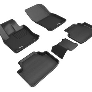 3D Mats L1VW09701509 Floor Liner Black Custom Mats For 2022-2024 Volkswagen Taos