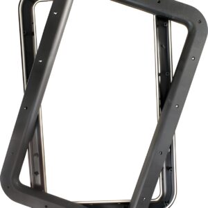 JR Products 11021 RV Deluxe 15.7" W x 23.8" Outside Black Door Window Frame Set