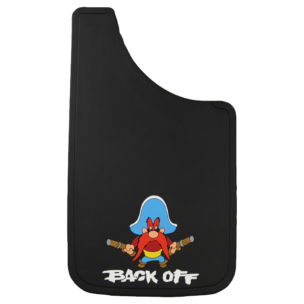 Plasticolor 000502C01 Yosemite Sam/Back Off Mud Flaps Guards Black 11 x 19 Set - Image 2