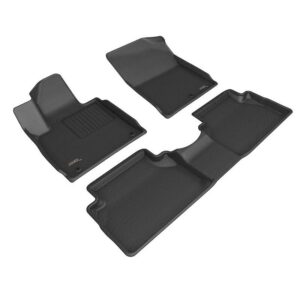 3D Mats L1HY13801509 Floor Liners Black MAXpider For 2021-2023 Hyundai Santa Fe