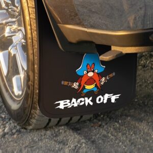 Plasticolor 000502C01 Yosemite Sam/Back Off Mud Flaps Guards Black 11 x 19 Set