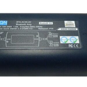 PQN Audio BTA-AC30-2C Amplifier Bluetooth 2 Channel Output Marine RV Waterproof