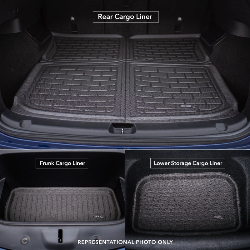 3D Mats M1TL0701309 Cargo Area Liner Custom Fit Mat KAGU For 2024-2025 Tesla 3 - Image 3