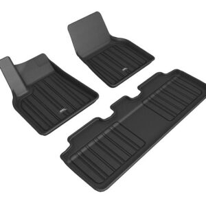 3D Mats E1TL02701809 MAXpider Black ELITECT Floor Liners For 2021-2024 Tesla Y