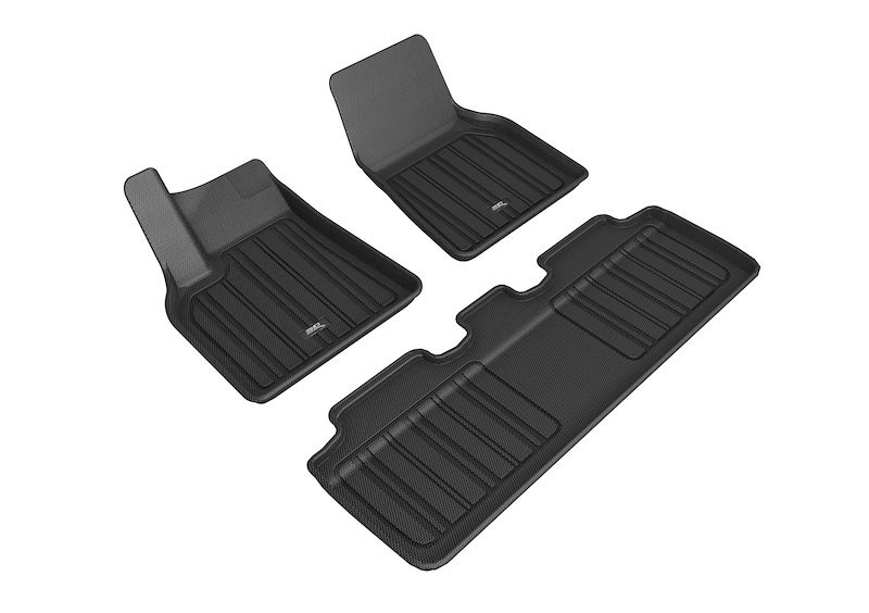 3D Mats E1TL02701809 MAXpider Black ELITECT Floor Liners For 2021-2024 Tesla Y