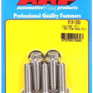ARP Auto Racing 613-1250 Standard Bolt 3/8 Inch - 16 Thread Size Stainless Steel