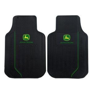 Plasticolor 001634R01 Floor Mats Green John Deere Rubber Set of 2 Universal Fit