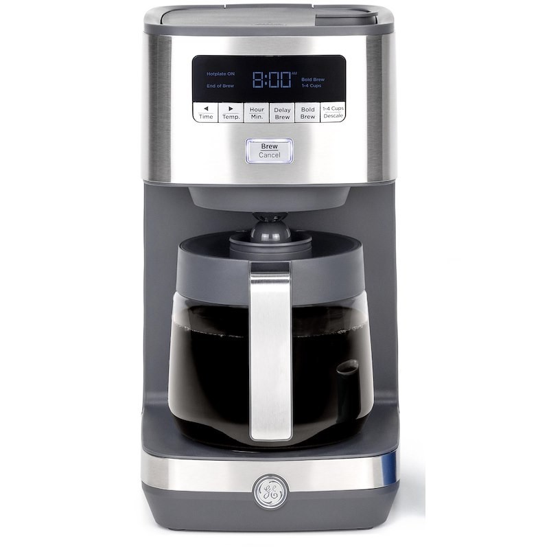 GE Appliances G7CDAASSTSS RV Coffee Maker 12 Cup Gray Reusable Filter LCD