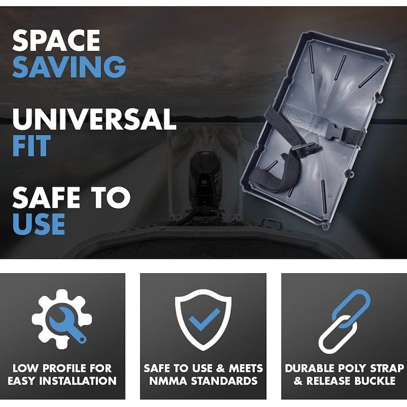 T-H Marine NBH-24P-DP Boat Battery Tray For Use With 24 Series Battery - Image 4