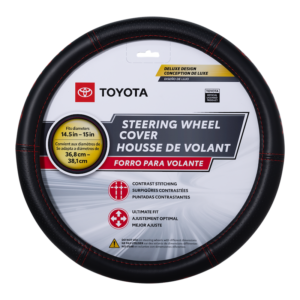 Plasticolor 006498R01 Steering Wheel Cover 14.5 To 15" Wheels With Toyota Logo