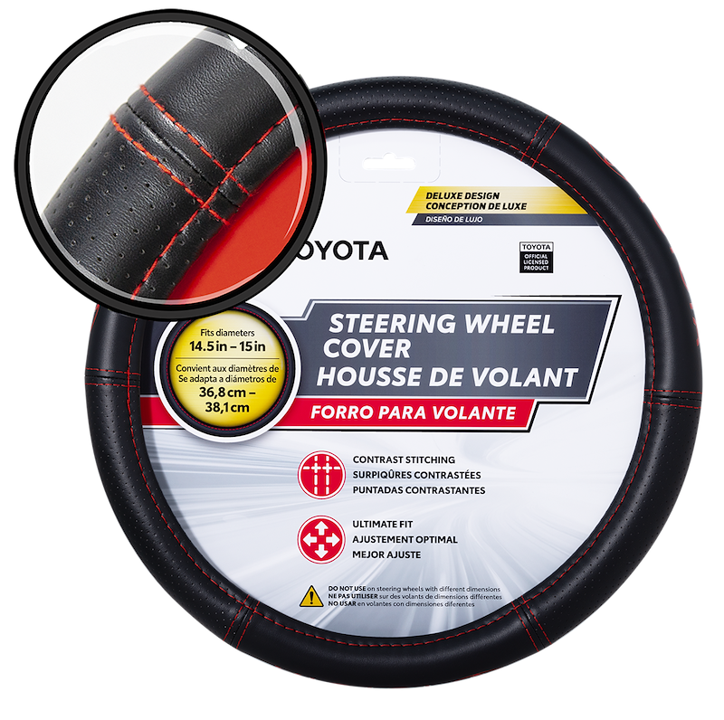Plasticolor 006498R01 Steering Wheel Cover 14.5 To 15" Wheels With Toyota Logo - Image 2