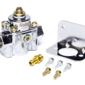 HOLLEY 12-881 Fuel Pressure Regulator Die Cast, 4-1/2 to 9 psi Gauge Port Chrome