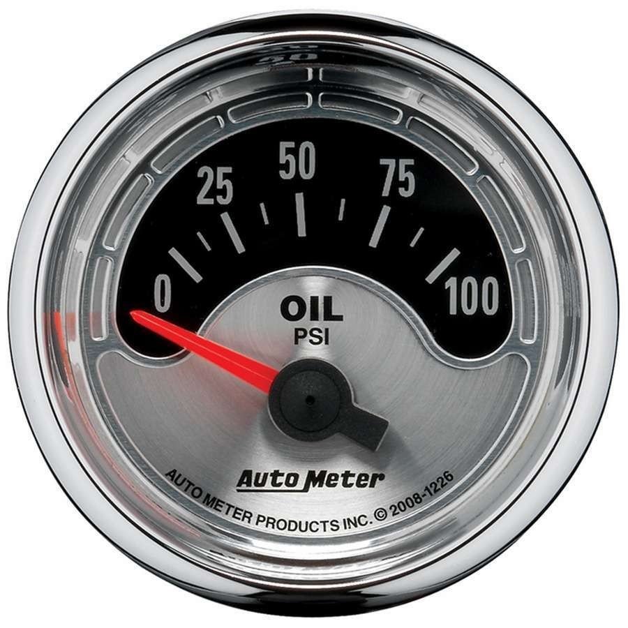 AUTOMETER 1226 Oil Pressure Gauge American Muscle 0-100 psi 2-1/16" Diameter
