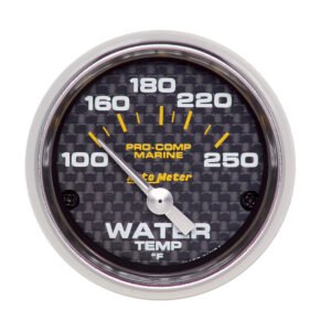 AUTOMETER 2-1/16 Water Temp Gauge 100-250F C/F Marine 200762-40
