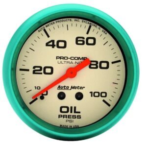 AUTOMETER 2-5/8 Ultra-Nite Oil Press. Gauge 0-100psi 4521
