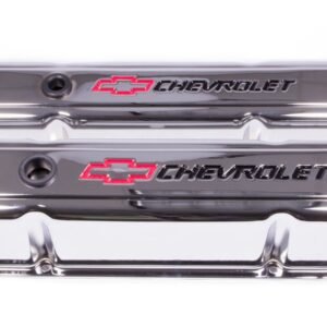 PROFORM 141-905 SBC Valve Covers Chevrolet Bowtie Logo Chrome Steel