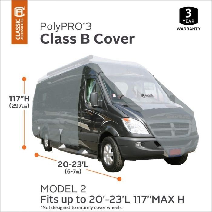 Classic Accessories 80-104-151001-00 RV Cover For Class B Motorhomes 20' to 23' - Image 7