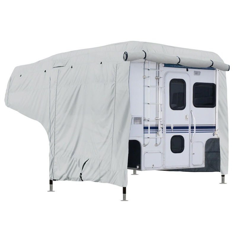 Classic Accessories 80-258-141001-00 RV Cover For Pickup Campers 8 To 10 Feet