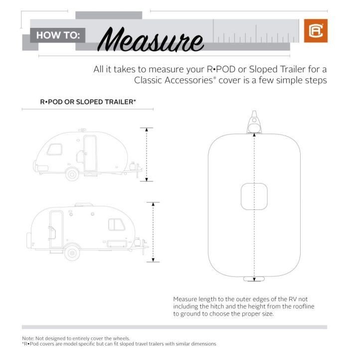 Classic Accessories 80-200-161001-00 Travel Trailer Cover For 20' Hitch Trailer - Image 7