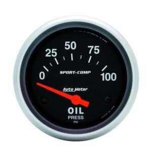 AUTOMETER 0-100 OIL PRESSURE GAUGE Sport-Comp 25 PSI 2-5/8 in 66.7 mm 0 PSI 3522