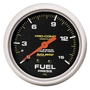 AUTOMETER 0-15 FUEL PRESSURE GAUGE Pro-Comp 0.2 PSI 2-5/8 in 66.7 mm 0 PSI 5411