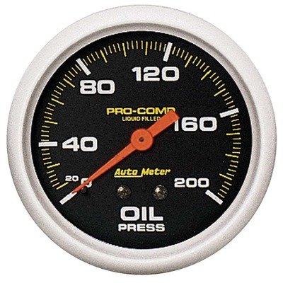 AUTOMETER 0-200 OIL PRESSURE GAUGE Pro-Comp 2 PSI 2-5/8 in 66.7 mm 0 PSI 3 5422