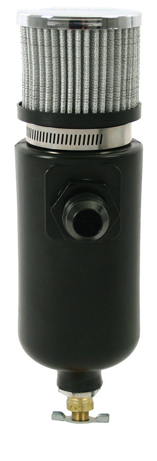 MOROSO 1qt Breather Tank w/6an Inlet Black Polyethylene 85406