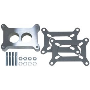TRANS-DAPT CARBURETOR SPACER 1 in 2-Hole Holley 2-Barrel Aluminum Natural 2137